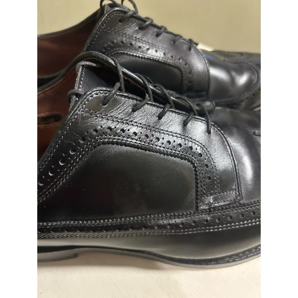 Allen Edmonds MacNeil Black Brogue Longwing Shoes Mens Sz 11.5 EEE Wide Formal